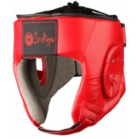 Шлем боксерский тренировочный INDIGO PU PS-827 Красный